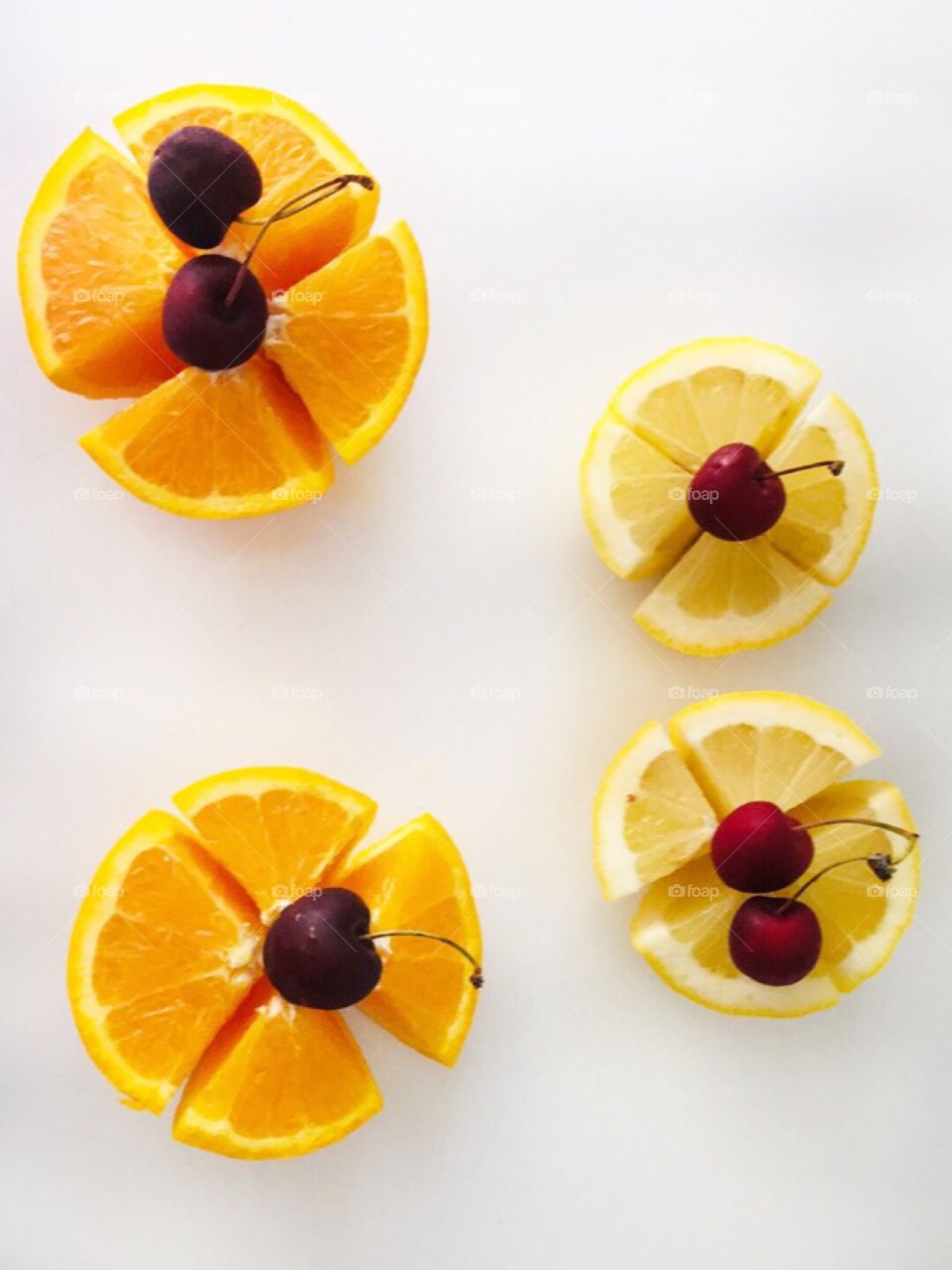 Fresh Fruit, Citrus, Lemon, Orange, Cherry