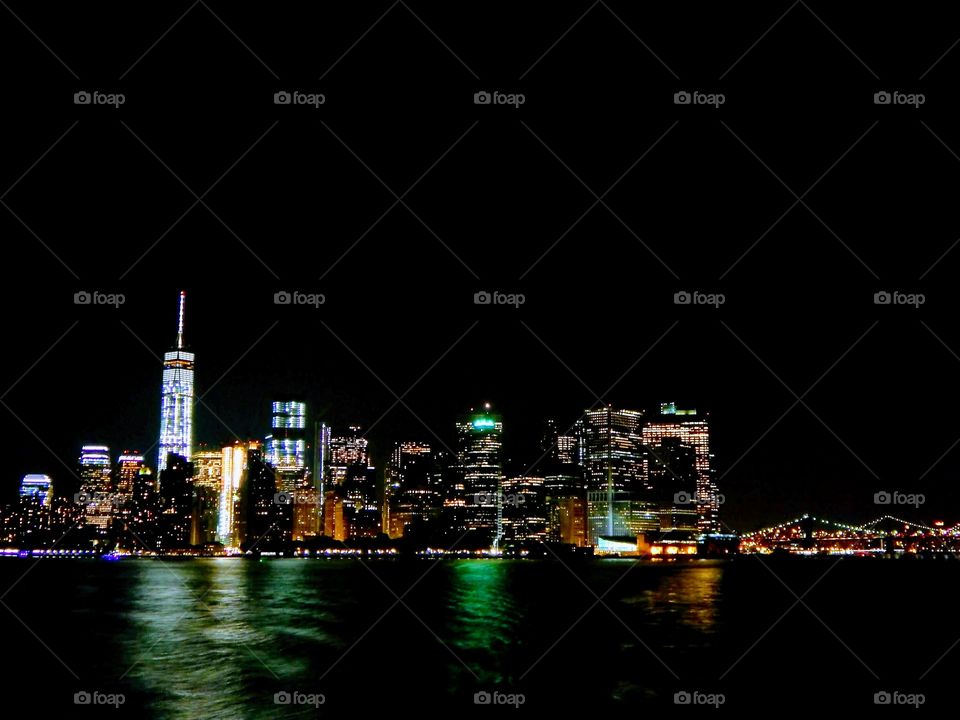 New York night view...