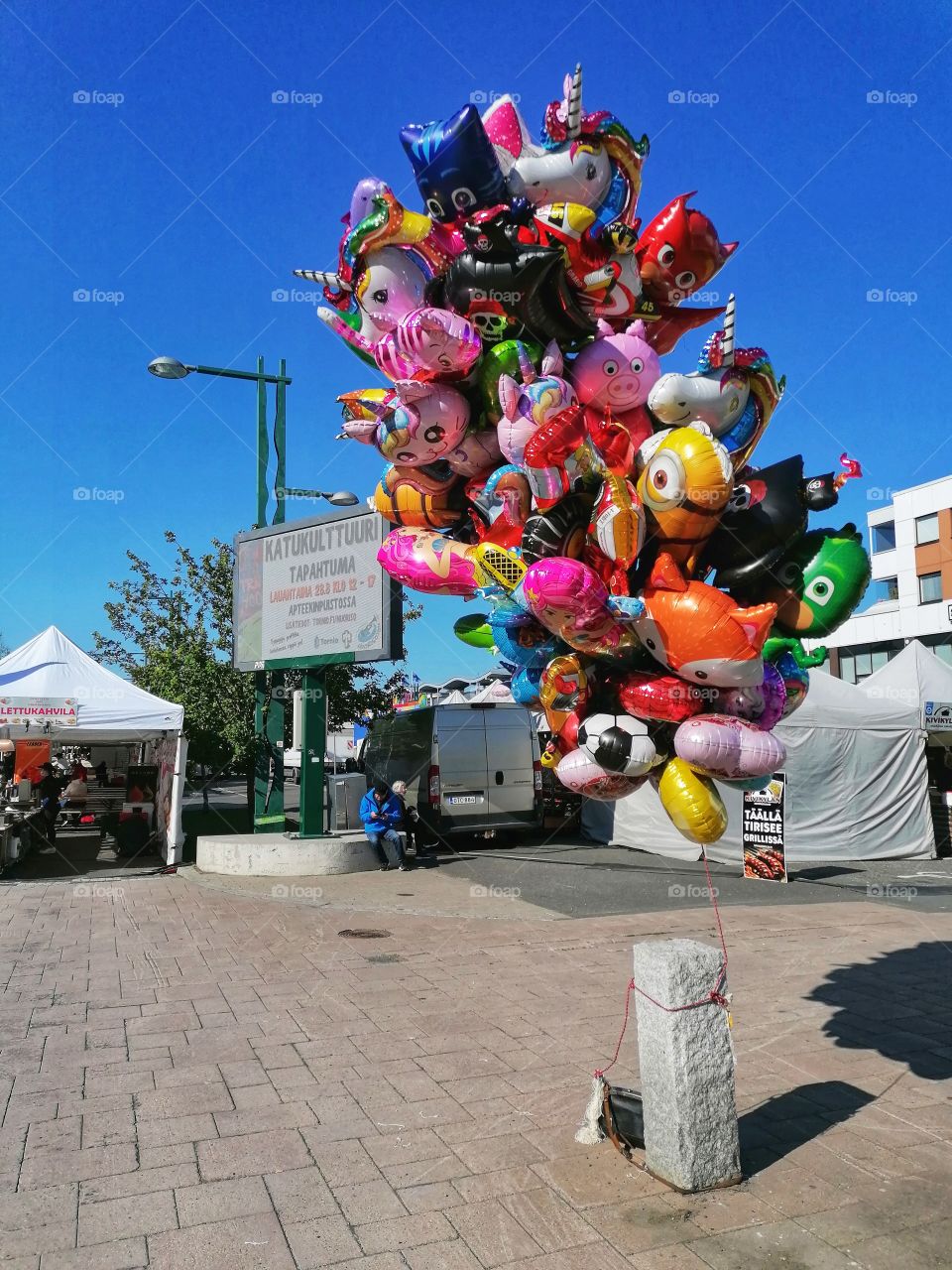 International markets in Tornio, Lapland, Finland. There are companies from several dozen different countries selling and presenting their products. People are happy when finally something happens for a long time.