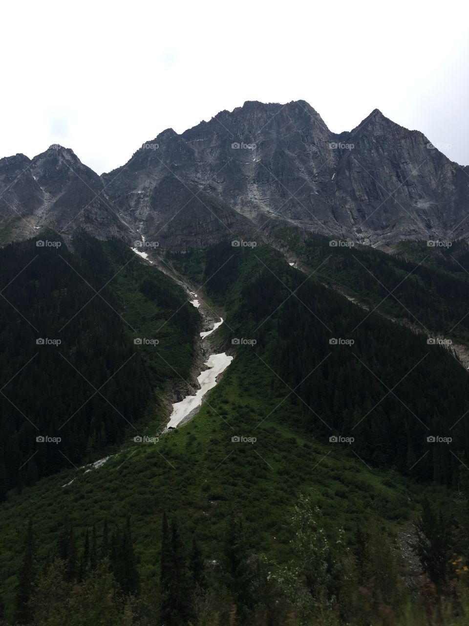 Even in spring, you still see ice on the mountains.