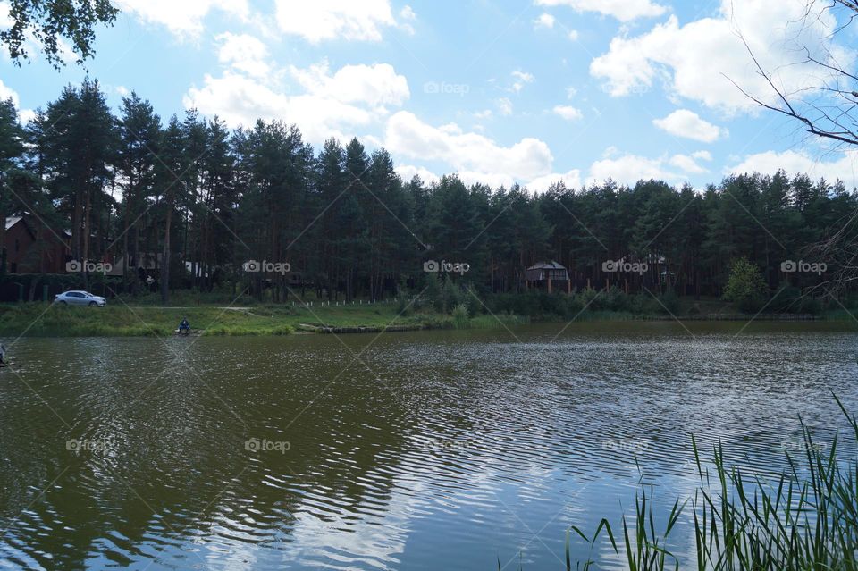 озеро в лесу