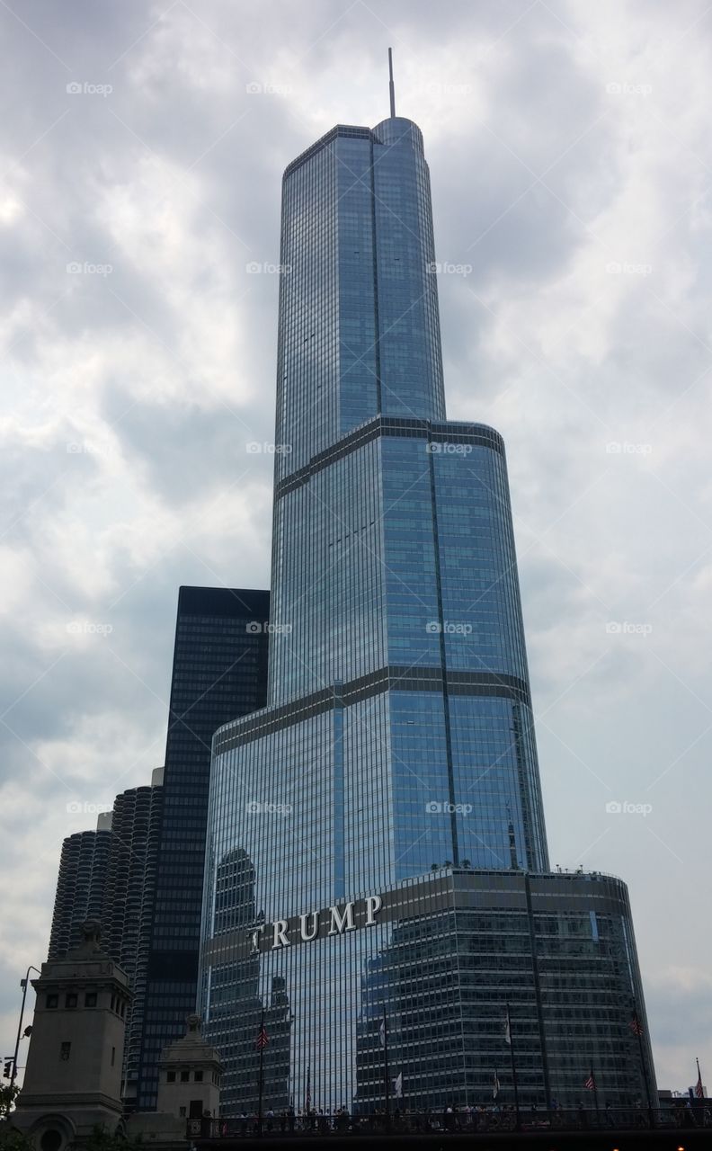 Trump Tower Building in Chicago City
