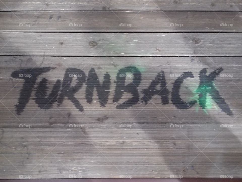 Grey Turnback Sign
