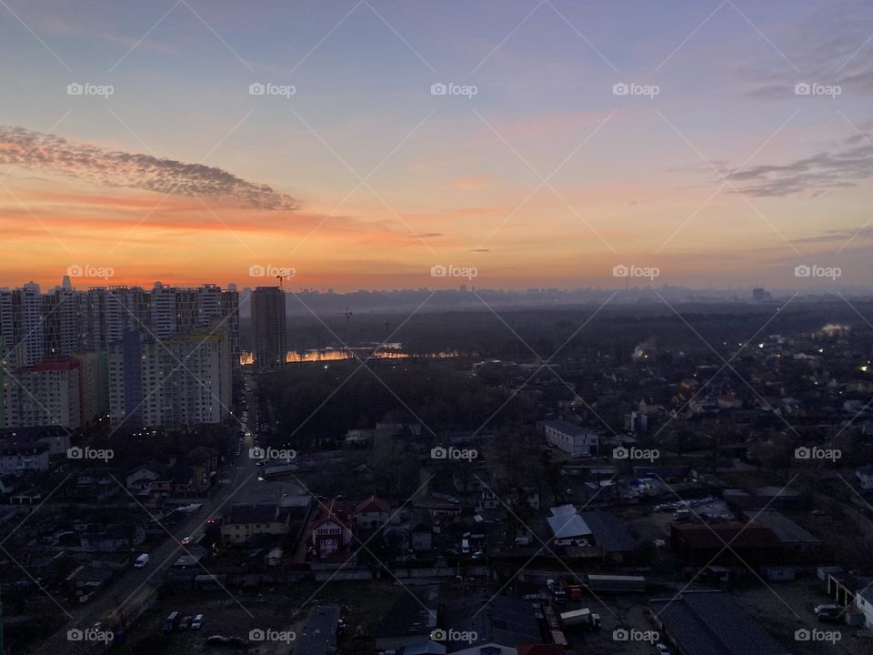 sunset drowns reflection 