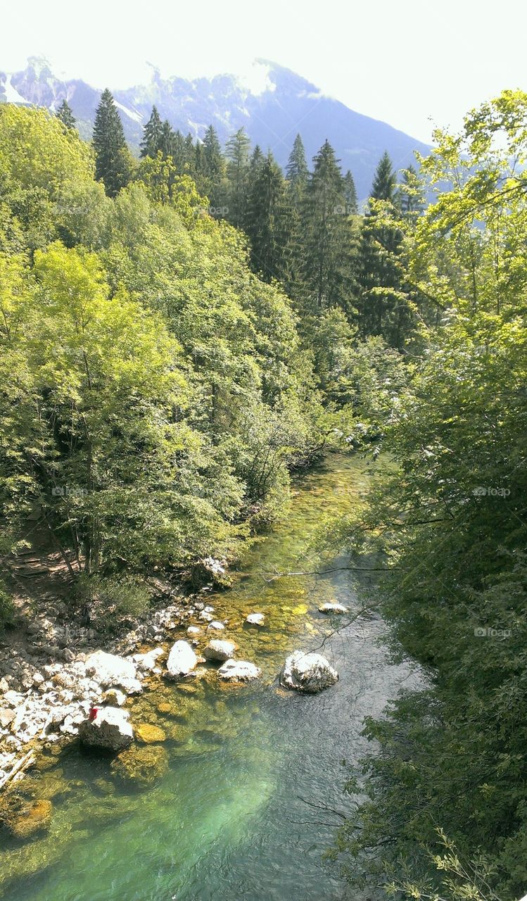 Alpine river. HTC