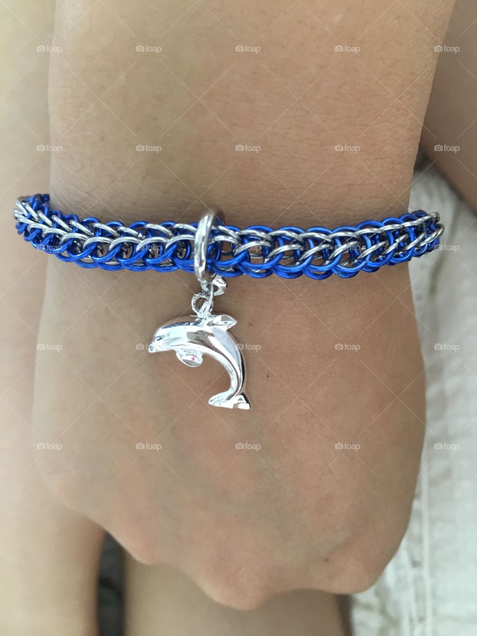 Homemade bracelet!! With dolphin... 