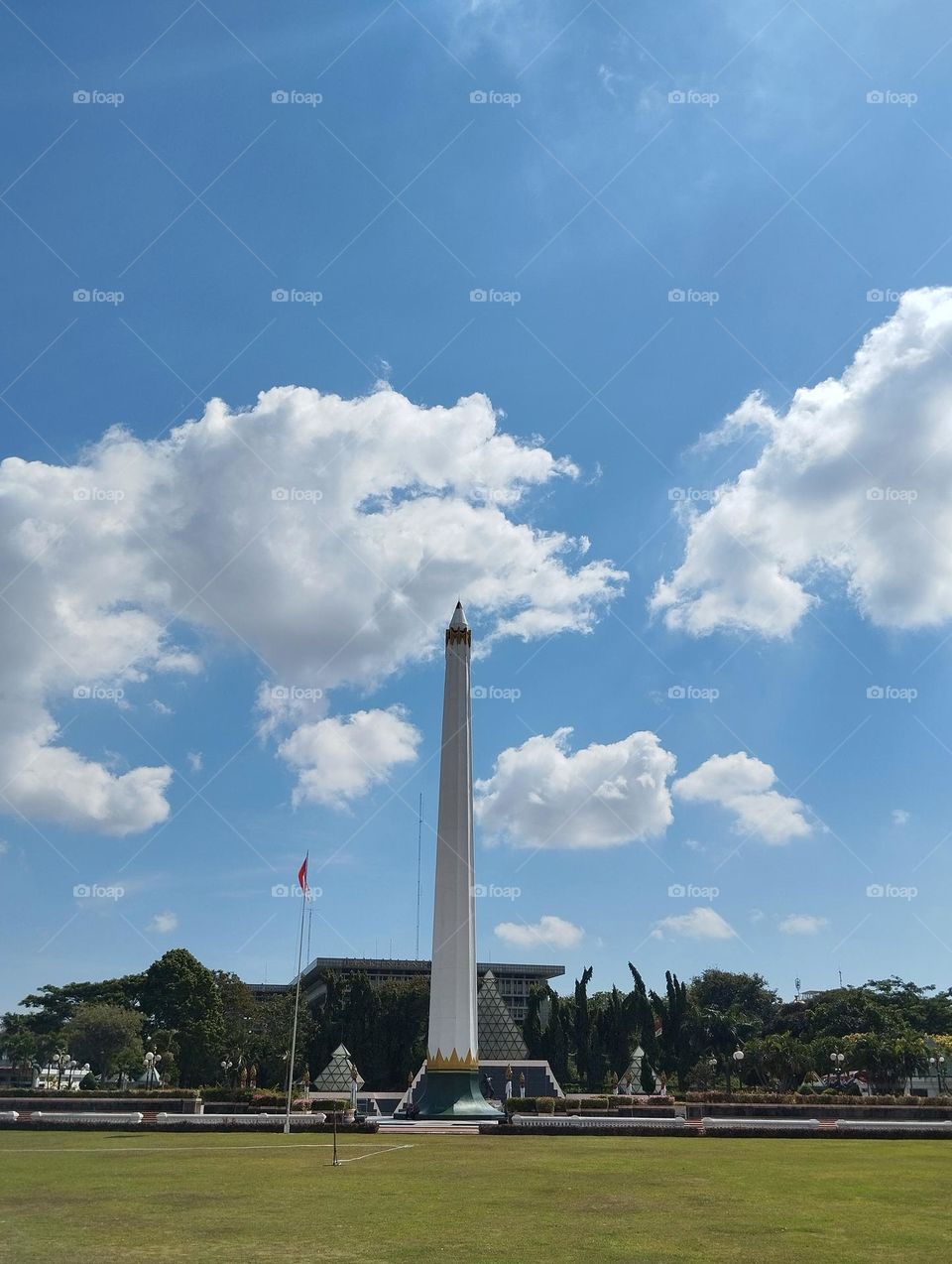 The heroes monument on Surabaya city