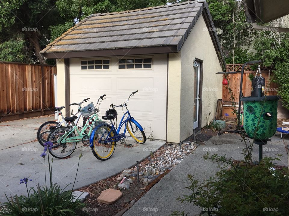 Garage and bikes