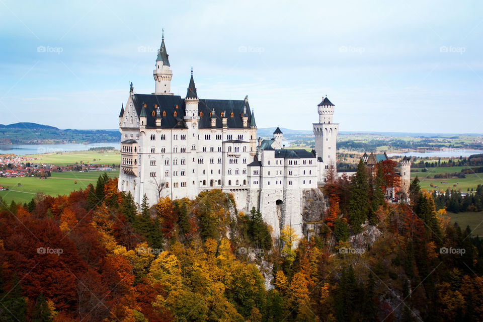 High angle view of castle