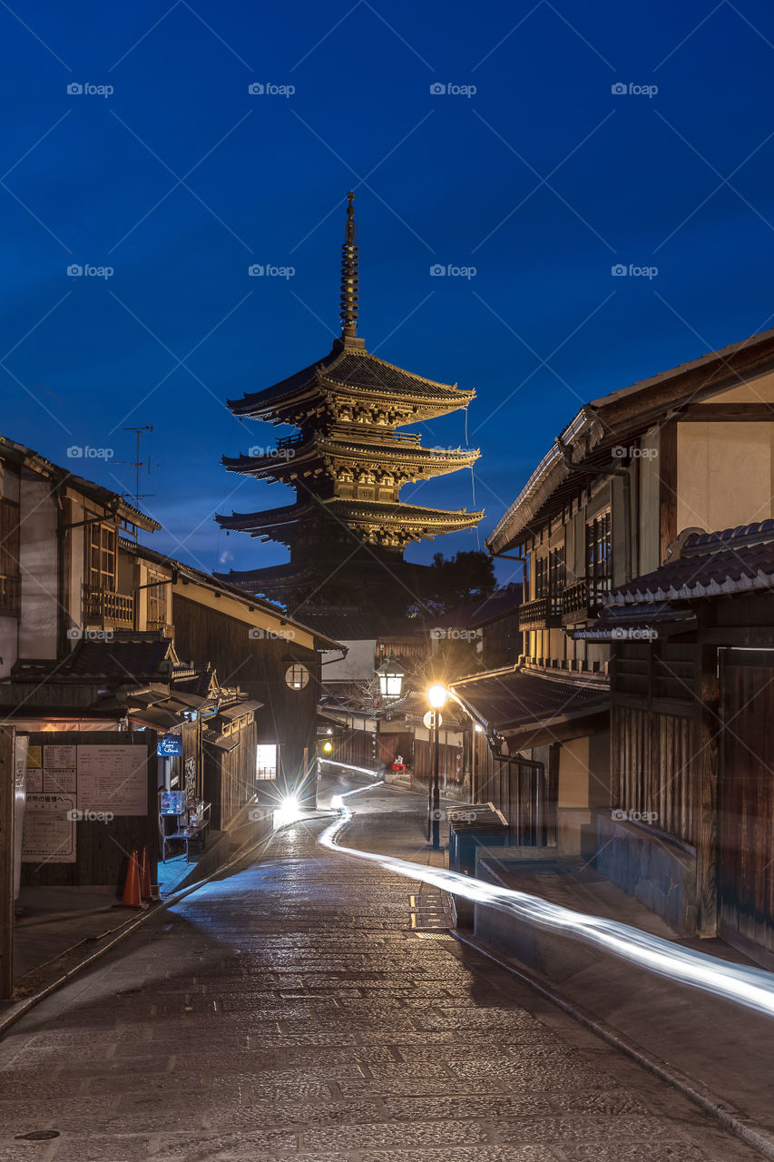 Hokan shrine in the blue hour 