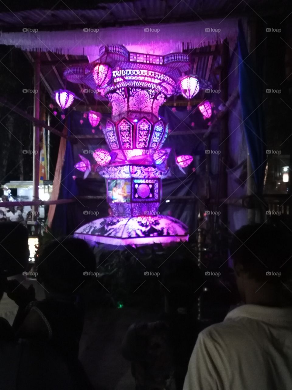Lantern to celebrate buddha.People create different different things to celebrate him.