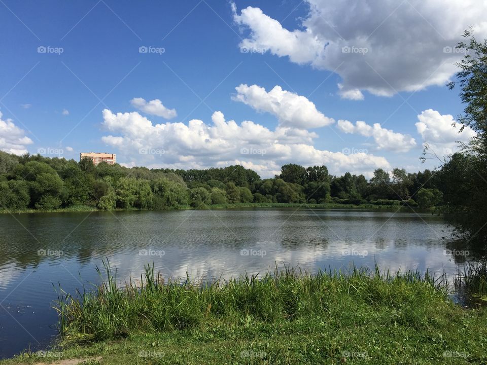 Scenic view of river