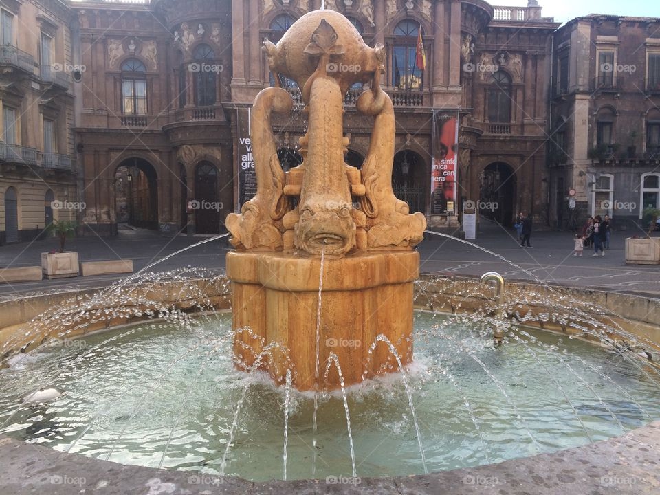 Sicily theatre fountain 