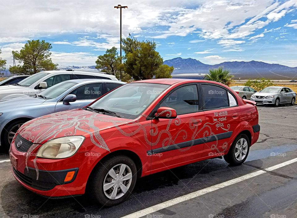 Bejeweled Sedan spotted in a California parking lot!