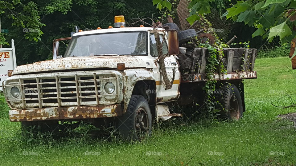 abandoned truck