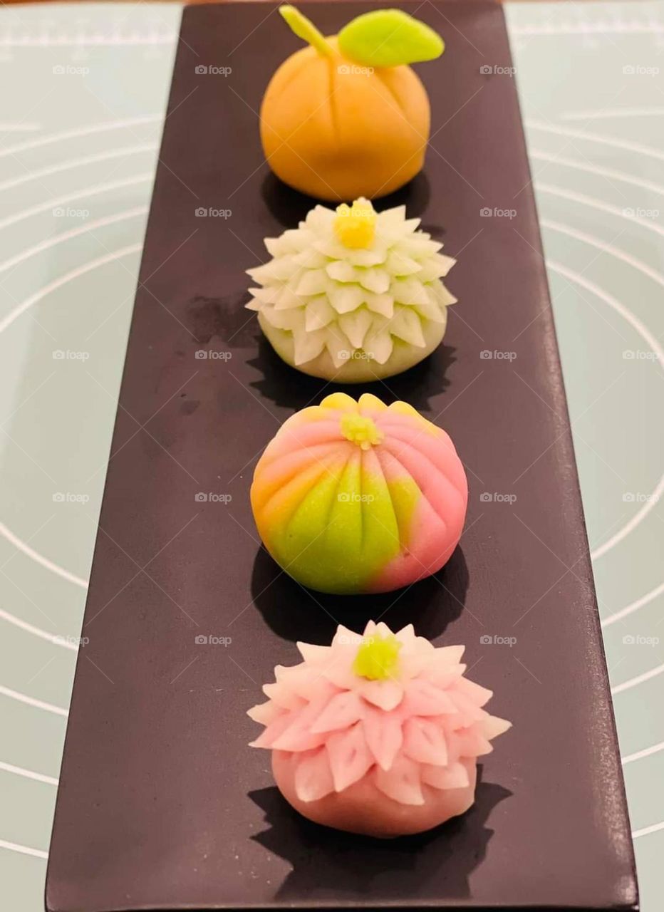 Bánh Wagashi.