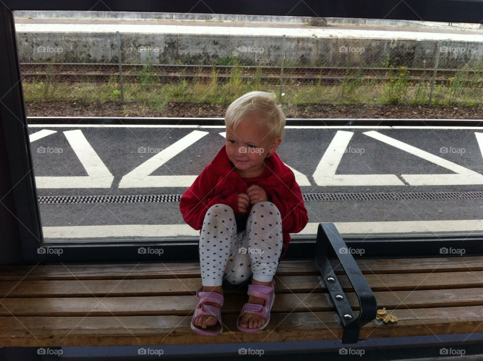 sweden girl railway waiting by evaandersson