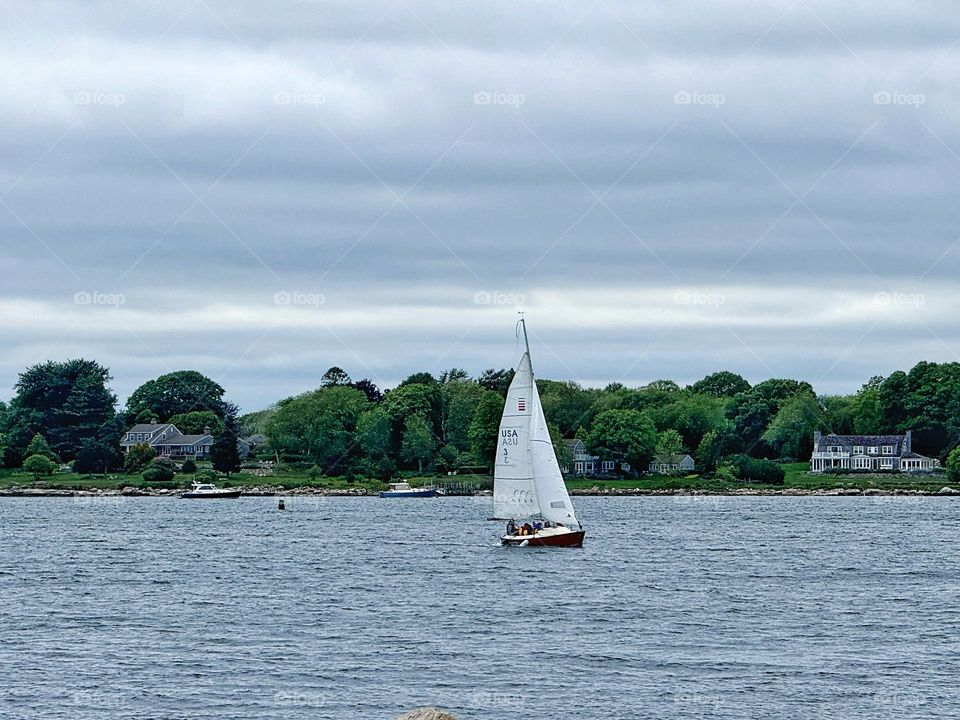 People sailing on the water 