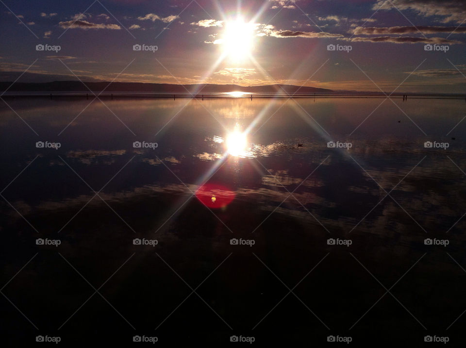 beach sky sunset clouds by somebodysson