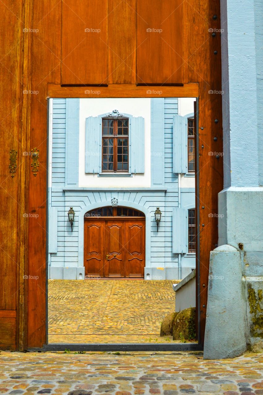 Windows and doors of martinsgrasse in Basel