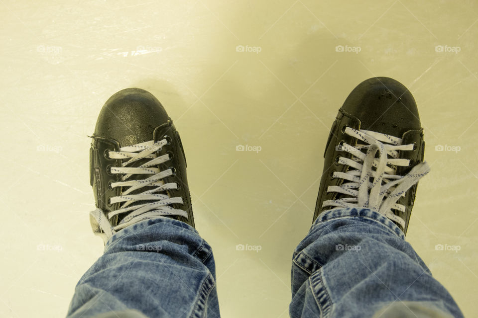 Ice skating.