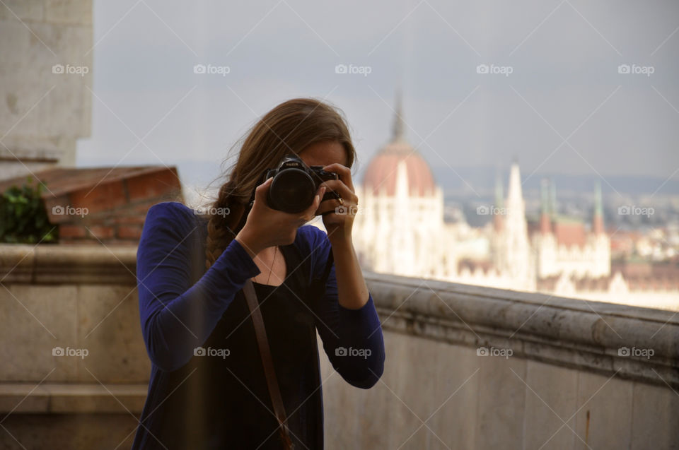 taking photos in Budapest