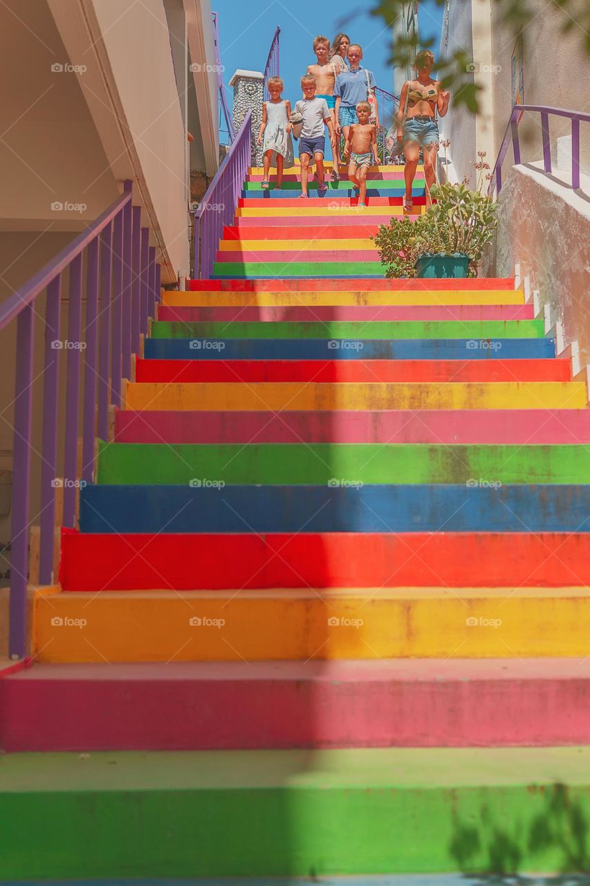 colorful steps