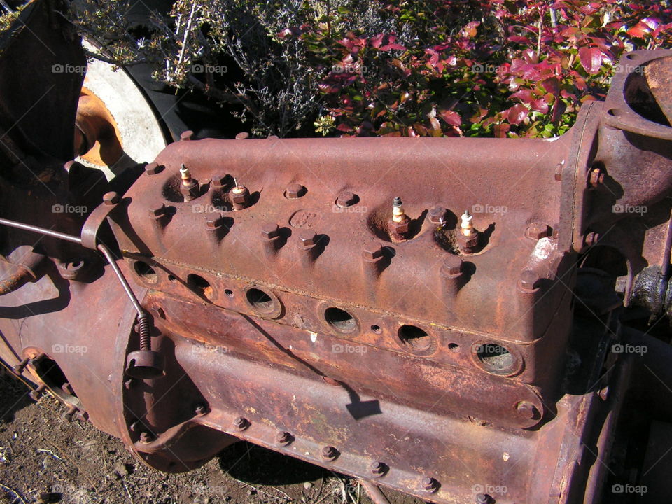 Rusty old engine