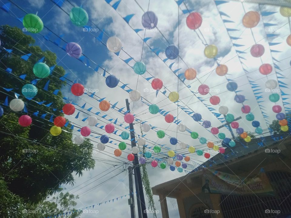 Colorful Paper Balloon Lantern are perfect accents in a party & festivity.