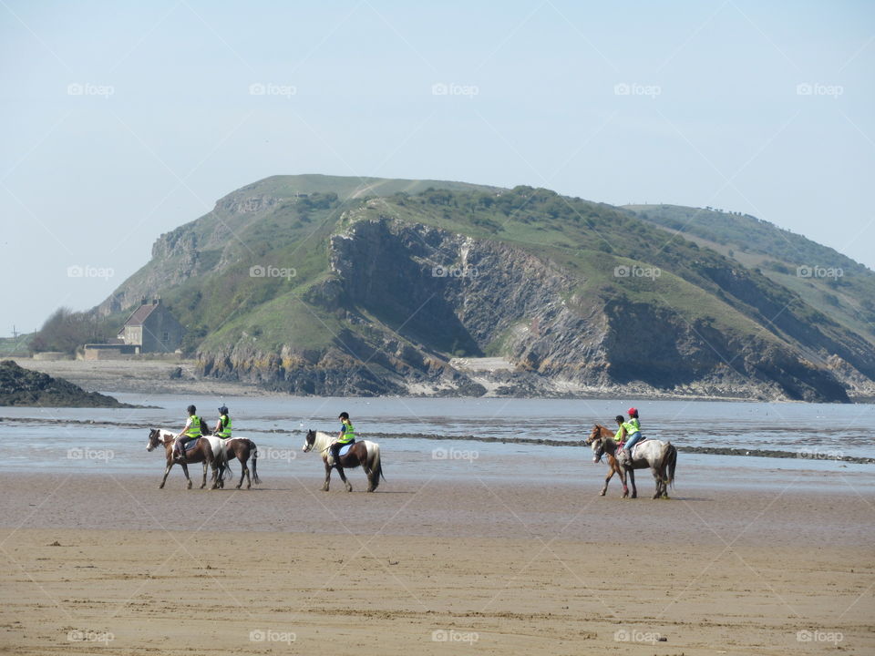 uphill at Weston-s-mare looking across to brean down