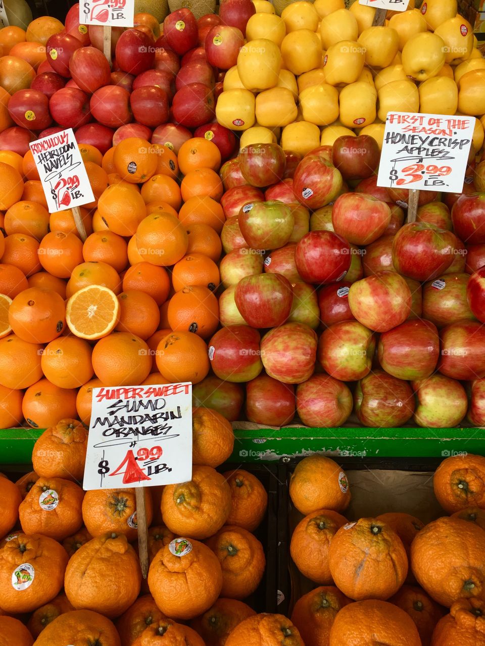 Variety of fruits at market