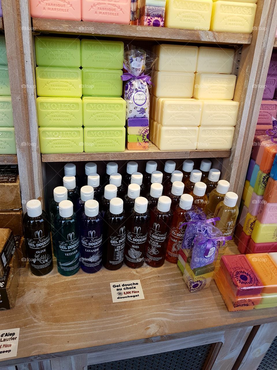 Oils and Handmade soaps sold in market