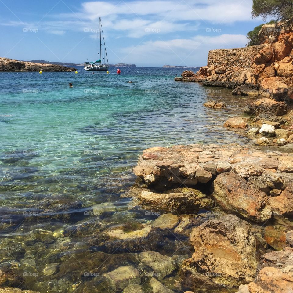 Clear sea in Ibiza 