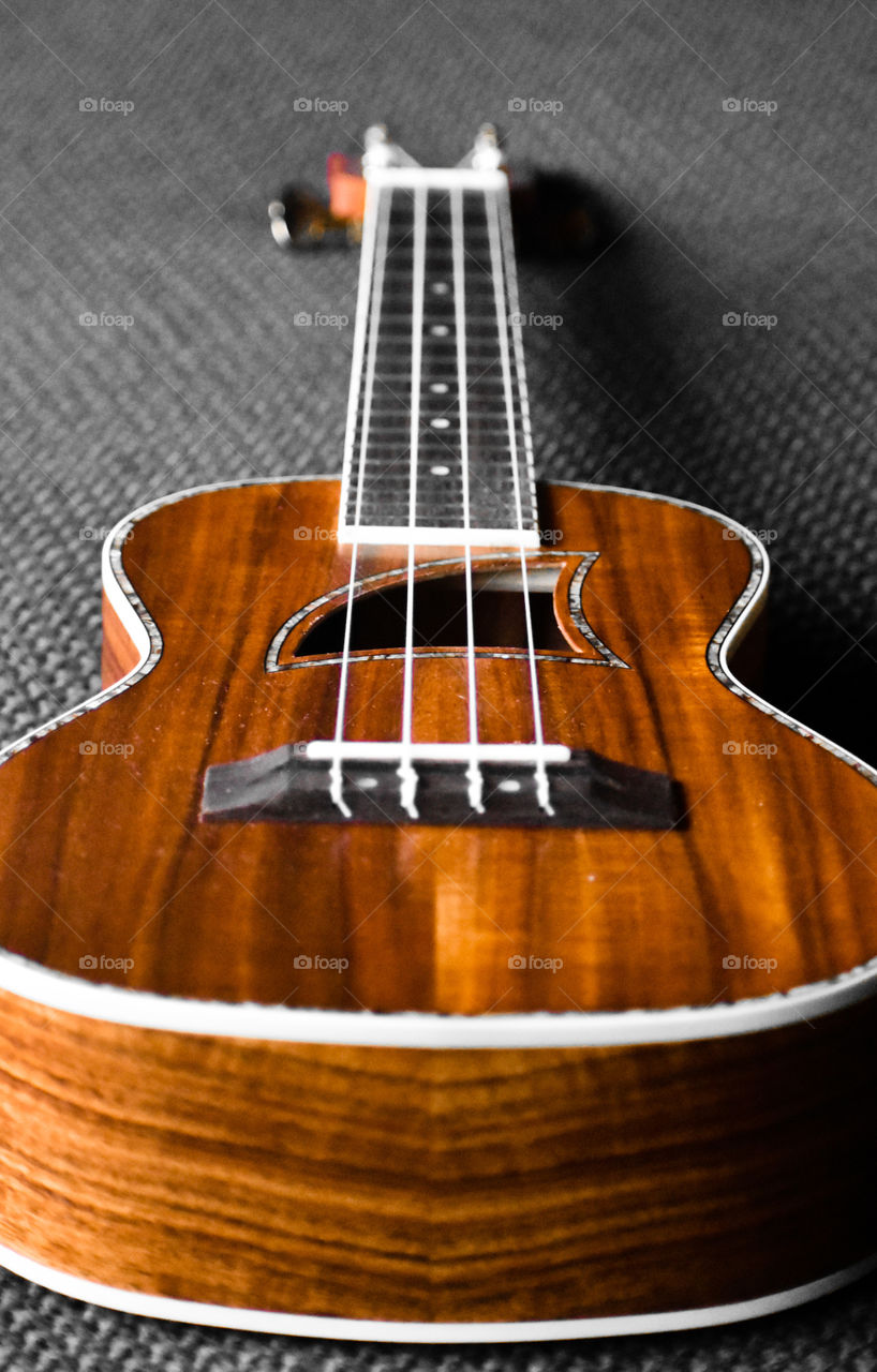 Concert ukulele by Eddy Finn - warm wood, beautiful inlay