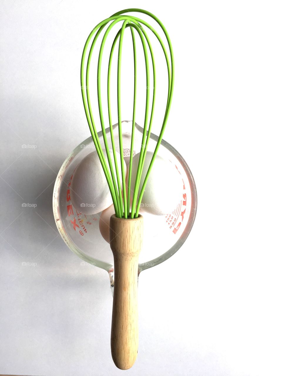 Green color story; neon green whisk was white eggs