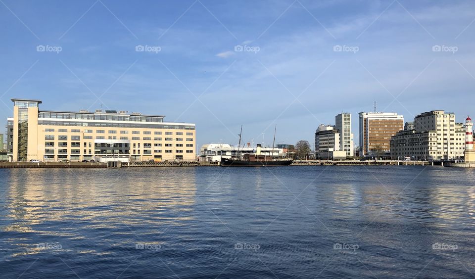 Harbour skyline shore in Malmö, Sweden