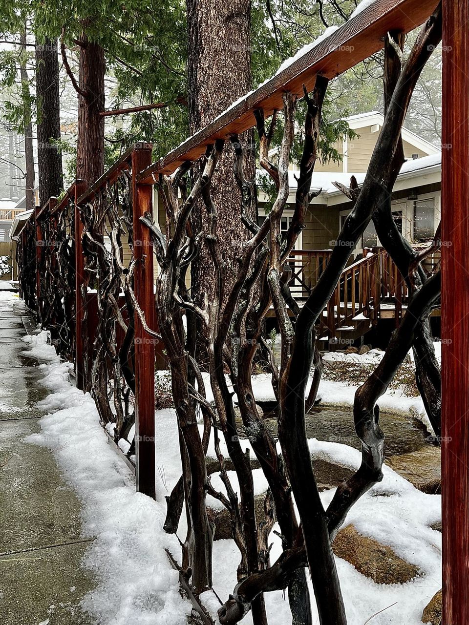 Manzanita Branch Wood Fence