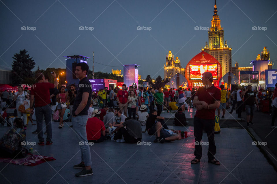 FIFA Fan Fest in Moscow, Russia, Brazil vs Serbia, 27 June 2018