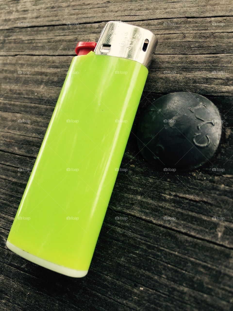 Lighter . Cigarette lighter green 