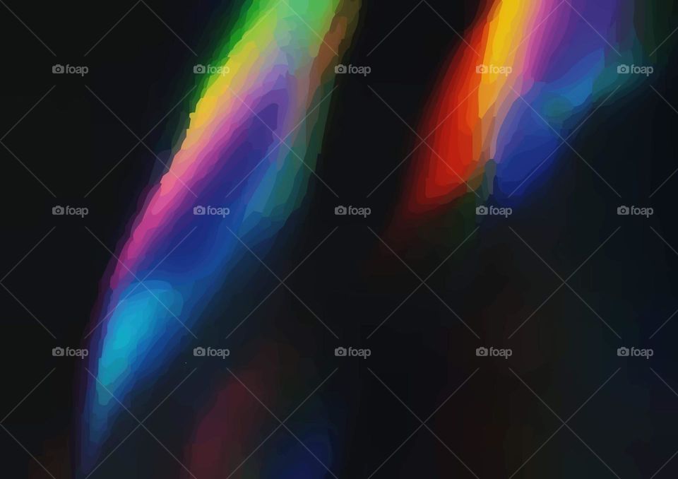 Photography of rainbow. Rainbow on black background.  Abstract web background. Banners and panels. Design background. Computer. Desktop background and design. Unique. Surrealistic. Dispersion of light