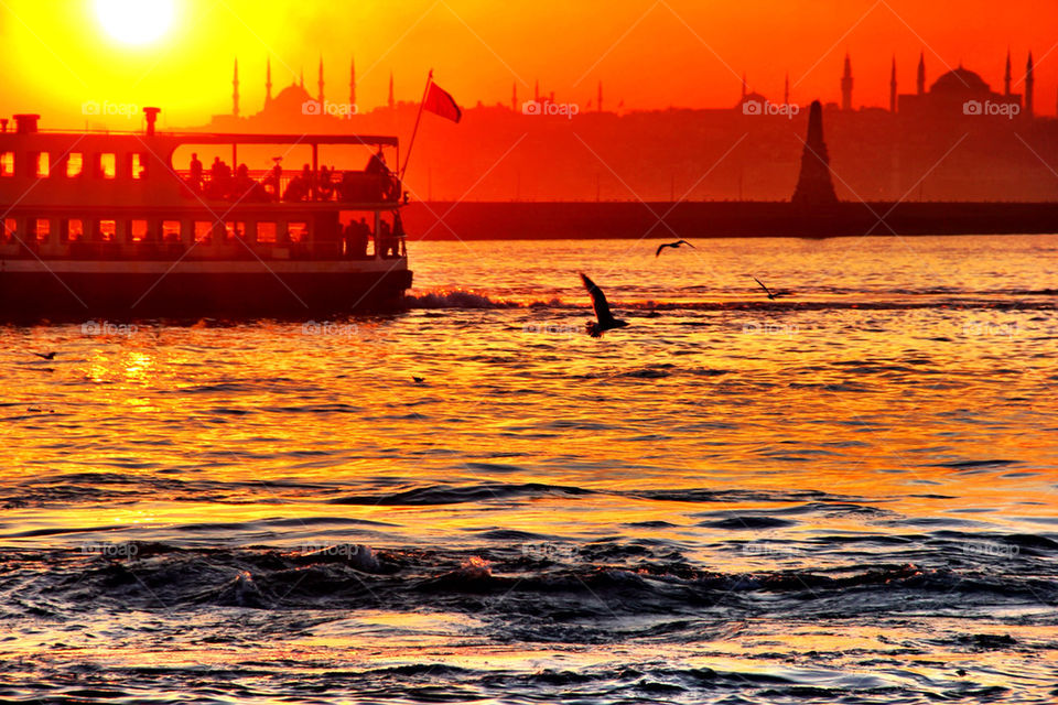 Sunset view in Kadikoy