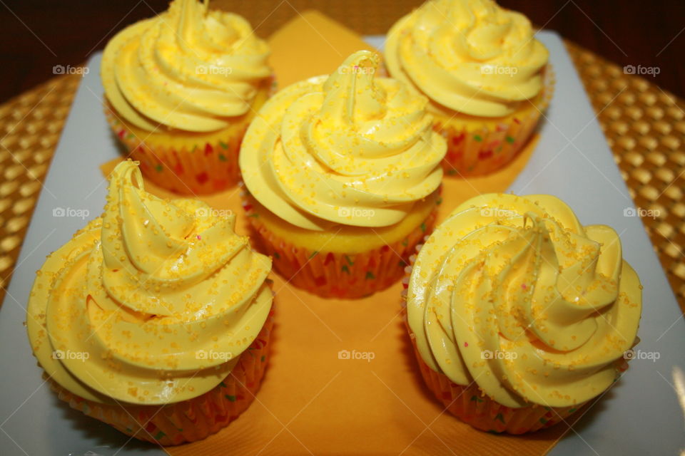 Homemade Yellow Cupcakes  with Buttercream Icing