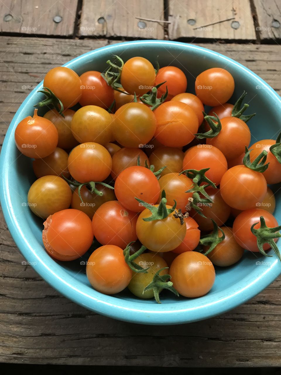 Summers bounty orange cherry tomatoes