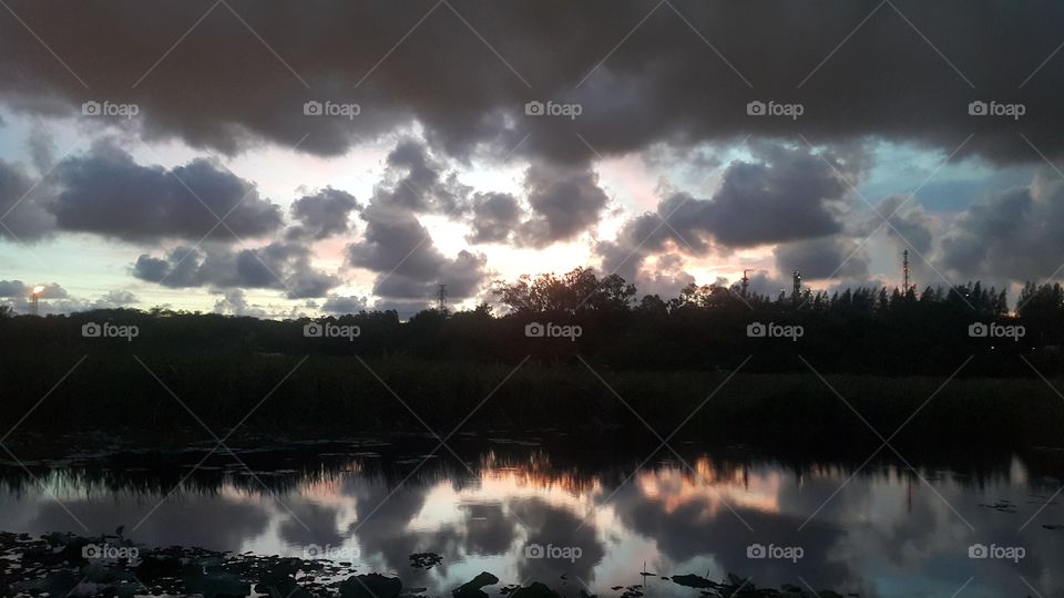 reflection after raining, photo by mobile phone