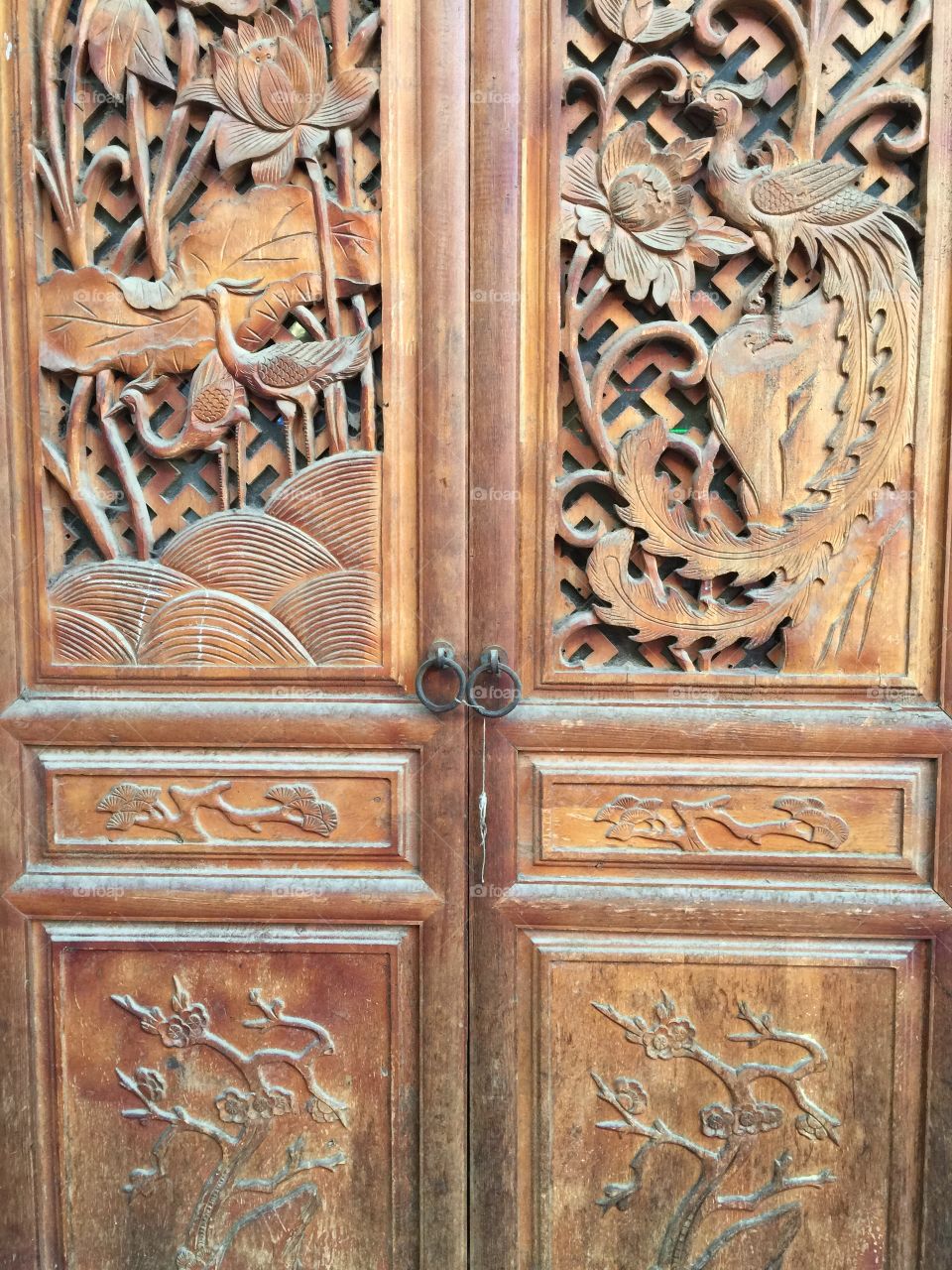 Traditional carving wooden door
