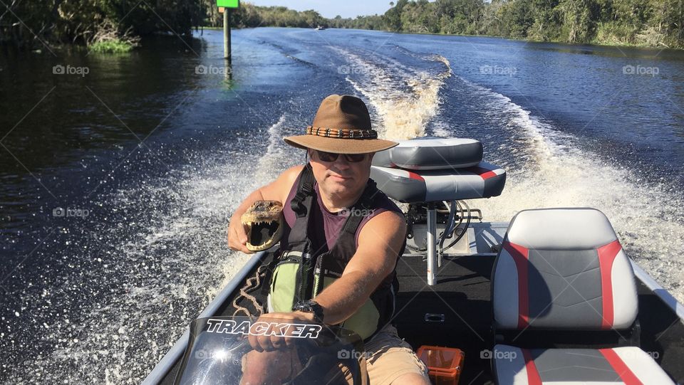 Boating with a gator