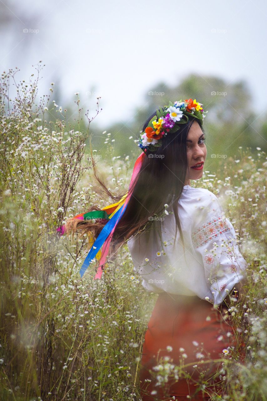 Portrait in field 