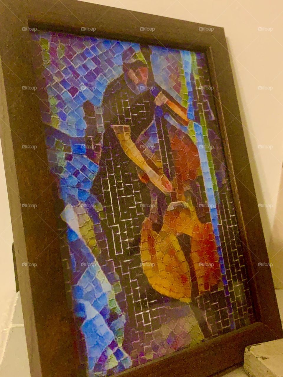 Bass player mosaic 