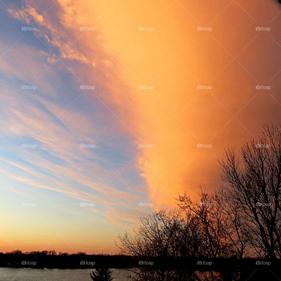 Sunset in the clouds