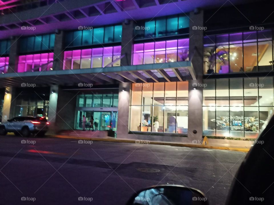 lights in the night building